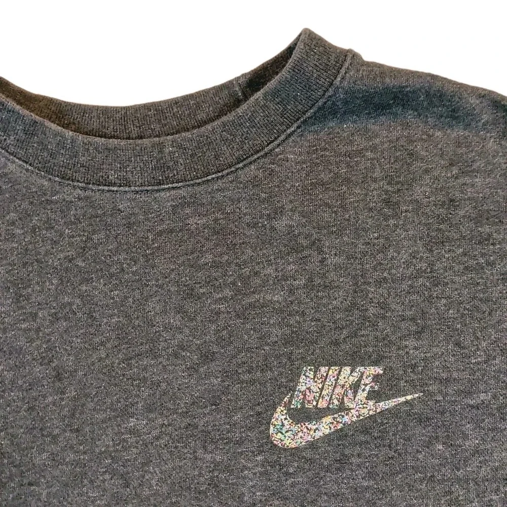 Nike Sportswear Revival Crewneck Men Small Dark Gray Speckled DR9159-010